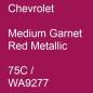 Preview: Chevrolet, Medium Garnet Red Metallic, 75C / WA9277.